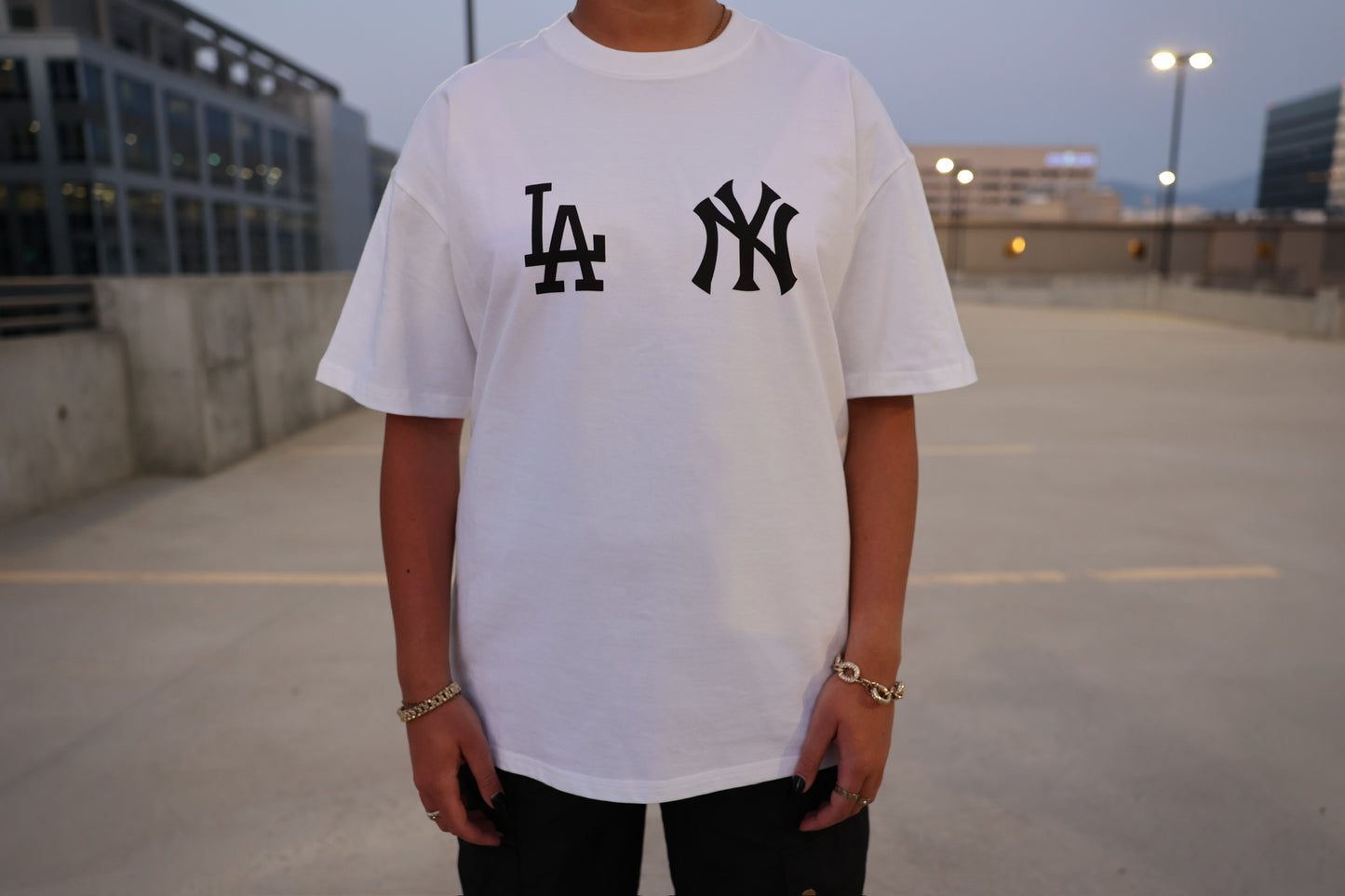NY X LA WHITE TEE